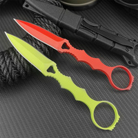 176 extérieur tactique lame fixe survie chasse couteau 440C acier lance Point Kydex caoutchouc gaine bricolage Camping cadeaux