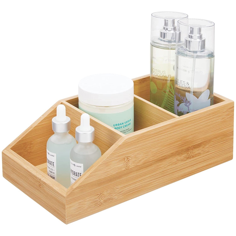 Деревенский коричневый Горелый деревянный Настольный органайзер с ящиками