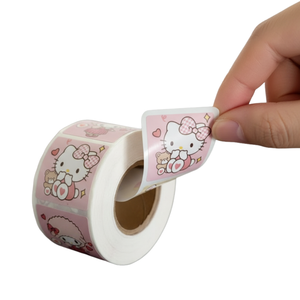 Pegatinas Personalizadas Custom Print Roll Waterproof Adhesive Vinyl Brand Round Business Logo Sticker for Food <b>Packaging</b> <b>Labels</b> - Product Image 1