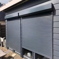AS2047 Volet roulant électrique en aluminium Master Home Ouverture verticale Volet de sécurité pour fenêtre coulissante