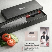 Couteau de chef japonais Damas, 67 couches d'acier VG10, 8 pouces, Gyuto, couteau de cuisine professionnel, manche en résine de bois, lame pleine longueur