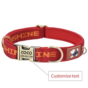 Luxuriöses Polyester-Gurtband Abnehmbares Verstellbares Hundehalsband mit Space-Cotton-Polsterung Metallschnalle Personalisiert mit Graviertem Namen - Product Image 6