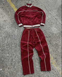 Fabricant de survêtements personnalisés, survêtements streetwear pour hommes, survêtements en velours de coton - Product Image 5