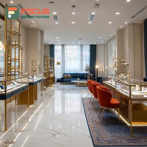 Custom Jewelry Retail Display System Laminated Finish Commercial Store Showcase Cabinet - Product Image 1