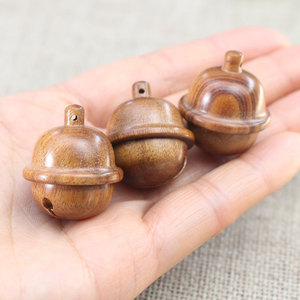 Rosewood <b>Bell</b> Keychain Pendant <b>Small</b> Wooden Charm For Car Phone Decorative Ornaments Portable Gift Accessory - Product Image 2