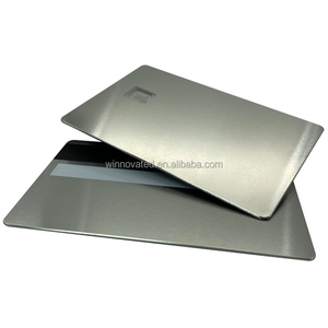 高品质4442 4428芯片孔空白金属信用卡带圆边 - Product Image 1