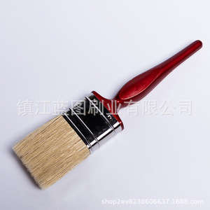 Brocha Plana para Pintar con Cerdas de Cerdo, Mango de Plástico Rojo, 14-20mm, Origen Zhenjiang Jiangsu - Product Image 1