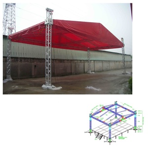 TECHTEAM 11m*9m*7.5m 4 Piliers Aluminium 6082-T6 Structure de Toit pour Affichage Capacité de Charge 1000kg Certifié CE TUV Noir/Couleur Personnalisée - Product Image 6