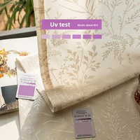 Rideau en voile de polyester plissé effet miroir, style campagnard français, jacquard, occultant, pour salon