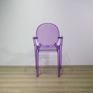 <span class=keywords><strong>Fauteuil</strong></span> Fantôme Moderne en Acrylique Transparent Violet, Durable, Étanche et Portable pour Événements, Appartements et Salons - Product Image 4