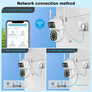 6MP wifi nhà survalance PTZ Máy ảnh ống kính kép Màn hình kép ai con người tự động theo dõi không dây CCTV ngoài trời bảo vệ an ninh - Product Image 2