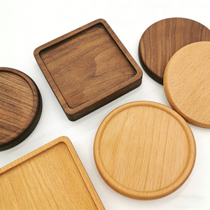 Wooden <b>Coaster</b> for Coffee Cup Round Square <b>Cork</b> Bamboo Tea Accessories Engraving <b>Coaster</b> Tableware - Product Image 4