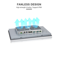 PC industriel tout-en-un sans ventilateur avec écran tactile LCD mural de 10,4, 12,1, 15, 17 et 19 pouces pour le contrôle industriel