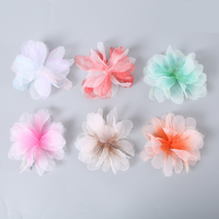 Bordir Bunga 3D dari Kain Voile Organza Chiffon 100% Poliester untuk Dekorasi Grosir