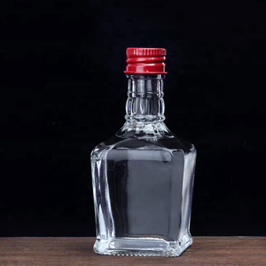 Bán buôn hình chữ nhật Glass Whisky chai 50ml Rỗng rượu <span class=keywords><strong>Vodka</strong></span> chai mini rõ ràng Glass Wine chai với vít mũ - Product Image 6