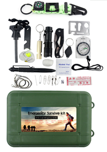 <span class=keywords><strong>GANYU</strong></span> Kit de Supervivencia de Bolsillo 18 en 1, Equipo de Emergencia para Campismo, Senderismo, SOS, Multiherramientas, Negro, No Impermeable - Product Image 6
