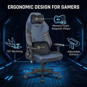 Chaise de jeu robuste pour adultes grands et corpulents, XL, large et confortable, chaise de bureau pour joueurs <span class=keywords><strong>PC</strong></span>, Silla Stuhl, pour personnes corpulentes - Product Image 5