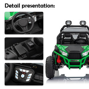 รถนั่งไฟฟ้า<span class=keywords><strong>2</strong></span>ที่นั่งสำหรับเด็ก | รถของเล่น4x4ใช้แบตเตอรี่พร้อมรีโมทคอนโทรลและไฟ LED - Product Image 3