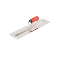 Truelle en acier inoxydable 380x130mm 480x130mm, grande taille, avec double manche, outils de construction, truelle à ciment