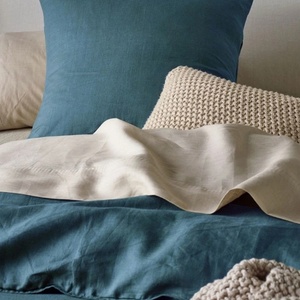 Luxury Organic Flax Linen Bedding Set Customized Size Flax Duvet Cover <b>Flat</b> Sheet Pillowcase-High Quality French Style - Product Image 2