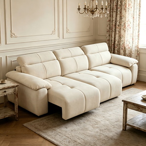 <span class=keywords><strong>Canapé</strong></span> électrique scandinave en <span class=keywords><strong>tissu</strong></span> pour chambre à coucher, convertible 3 places, lit d'appoint blanc, fauteuil inclinable de luxe, <span class=keywords><strong>canapé</strong></span> sectionnel nuage - Product Image 2