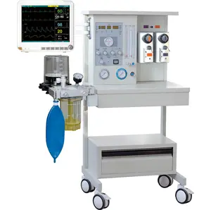 Tek buharlaştırıcı anestezi makinesi LED ekran anestezi solunum makinesi dahili ventilatör