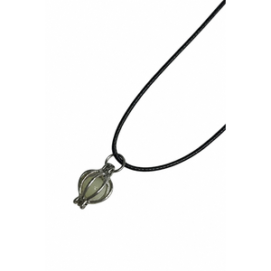 Kalung Liontin Manik Batu Vintage Bercahaya dalam Gelap, Liontin Kandang, Tali Lilin Hitam, Gaya Bohemian, Hadiah Perhiasan untuk Pria Wanita - Product Image 3