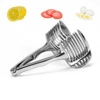 Trancheuse à tomates coupe-citron pince à fruits à main en aluminium polyvalente tranchage facile porte-kiwi légumes pomme de terre usage domestique