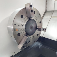 Tour CNC à lit incliné robuste TENAKS TCK36A, centre de tournage à broche unique avec tourelle hydraulique à 8 postes et commande GSK