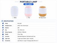 Lampe de bureau LED portable de style européen avec batterie, commande tactile, alimentation USB, lumière du jour 5000K, intensité réglable