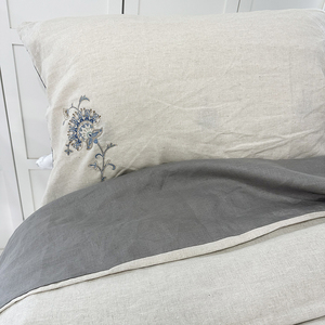 Trung Quốc Thêu Duvet Cover Set Pháp Retro <span class=keywords><strong>100</strong></span>% Lanh Hoa Thêu Xù Duvet Cover Set - Product Image 2