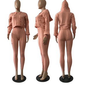 Knitted <strong>Two</strong> <strong>Piece</strong> <strong>Set</strong> Sweater Hoodie Top Women Luxury Elegant Outfit 2022 <strong>Crochet</strong> Cropped Knit Tops Winter 2 <strong>Piece</strong> Suit Pant <strong>Set</strong> - Product Image 5