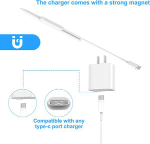 <span class=keywords><strong>Adaptateur</strong></span> magnétique USB C vers USB pour <span class=keywords><strong>Pencil</strong></span> Pro, câble de charge rapide PD avec station de charge sécurisée pour préserver la batterie de l'iPad (Pro) - Product Image 3
