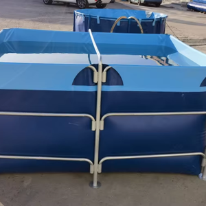 Équipement d'aquaculture de réservoir de pisciculture de bâche pliable carrée en gros <span class=keywords><strong>pour</strong></span> l'étang à poissons - Product Image 1