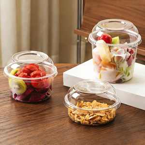 Tazón Redondo Desechable, Ecológico y Biodegradable de Plástico con Tapa para Ensaladas y <span class=keywords><strong>Pasta</strong></span>, para Bodas y Fiestas, con Logotipo Personalizado - Product Image 5