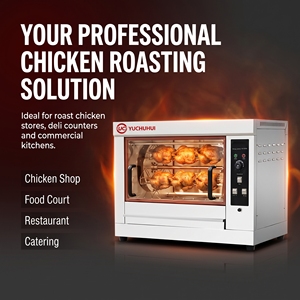 Four à rôtir électrique commercial pour poulet, en acier inoxydable, machine à griller le poulet rotative pour restaurants et supermarchés - Product Image 6
