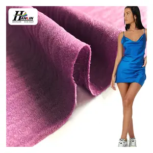 Tessuto traspirante diretto del produttore 50D 75D poliestere tessuto di raso con retro in crepe leggero per pigiama