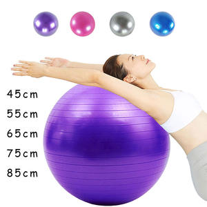 Pelota de Yoga Antiexplosión de 55cm, Color Morado, con Logotipo, para Ejercicio y Equilibrio, Venta al Por Mayor - Product Image 2