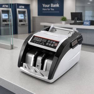 Contador de billetes portátil con batería recargable Máquina automática de conteo de dinero y pantalla TFT Detector falso para efectivo - Product Image 1