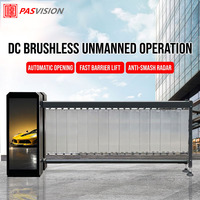 PASVISION Seg Barrière publicitaire lumineuse, Radar intelligent télécommandé, pour la publicité, la livraison et le contrôle du stationnement, en acier inoxydable