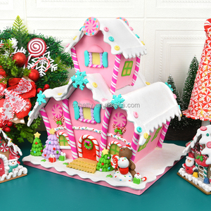 Décorations de Noël en pâte à modeler maison de pain d'épices, prix d'usine, pour table de fête - Product Image 2