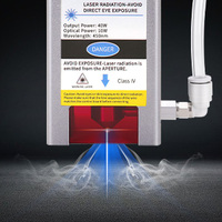 Nouveau module laser haute précision 40W avec assistance pneumatique, tête laser bleue 450nm pour routeur CNC, découpe de bois, gravure et gravure de médailles pour chiens