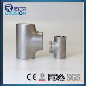 Thép không gỉ 304 316 Chất lượng cao cấp công nghiệp mông hàn <span class=keywords><strong>3</strong></span> cách TEE phụ kiện TEE không có cạnh sáng - Product Image 2