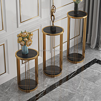 Étagère à plantes vertes moderne, écologique, salon, créative, esthétique, décoration de balcon, ensemble de 3 supports à fleurs en métal