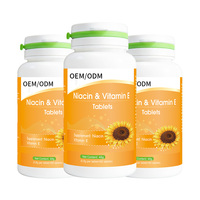 OEM/ODM Özel Etiketli Niacinamide 35mg Tabletler Vitamin E Besin Takviyesi 60 Adet Yetişkin Cilt Sağlığı Desteği Düşük Şekerli
