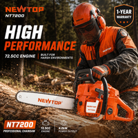 Tronçonneuse à essence 72,5 CC HUS272 3,6 KW pour la coupe du bois de frêne avec carburateur Walbro et chaîne Oregon d'origine