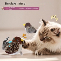 Jouet pour chat modèle KDL25326 Fujian Self-Hi Anoxi, simulation de son, plume en peluche, bâton intelligent pour taquiner, artefact automatique