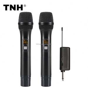 TNH UM-PU01 microfono Wireless UHF ricaricabile microfono Karaoke doppio microfono portatile dinamico con ricevitore ricaricabile - Product Image 1