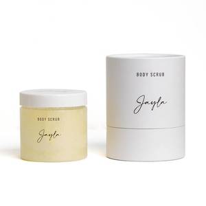 Detox Body Scrub Manufacturer <b>Jar</b> with White Cap Foil Inner Lid Custom Logo <b>Label</b> Box & Cellophane for Gift Sets - Product Image 3