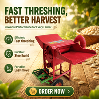 Nouvelle Batteuse Multifonctionnelle pour Grains de Sorgho, Blé et Riz, Usage Domestique, pour Maïs, 220V, Moteur avec Garantie 1 An